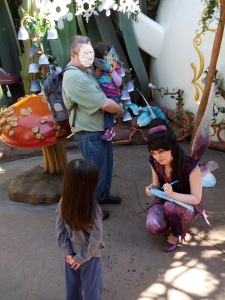 Waited 20 minutes to meet Fairies.  Fairy-loving girl hid the whole time.